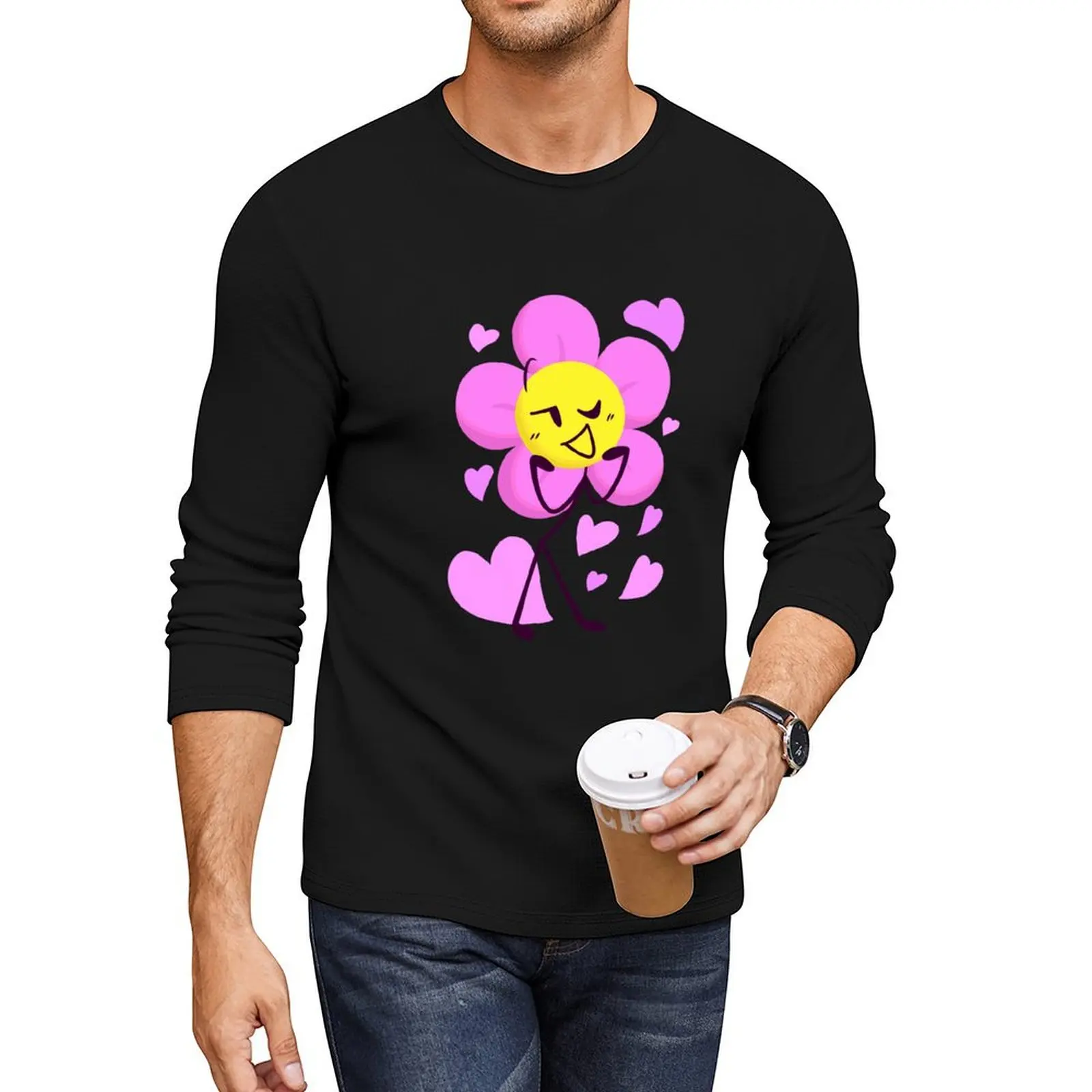 Flower (Battle For Dream Island) Long T-Shirt vintage clothes new edition t shirt custom t shirts workout shirts for men