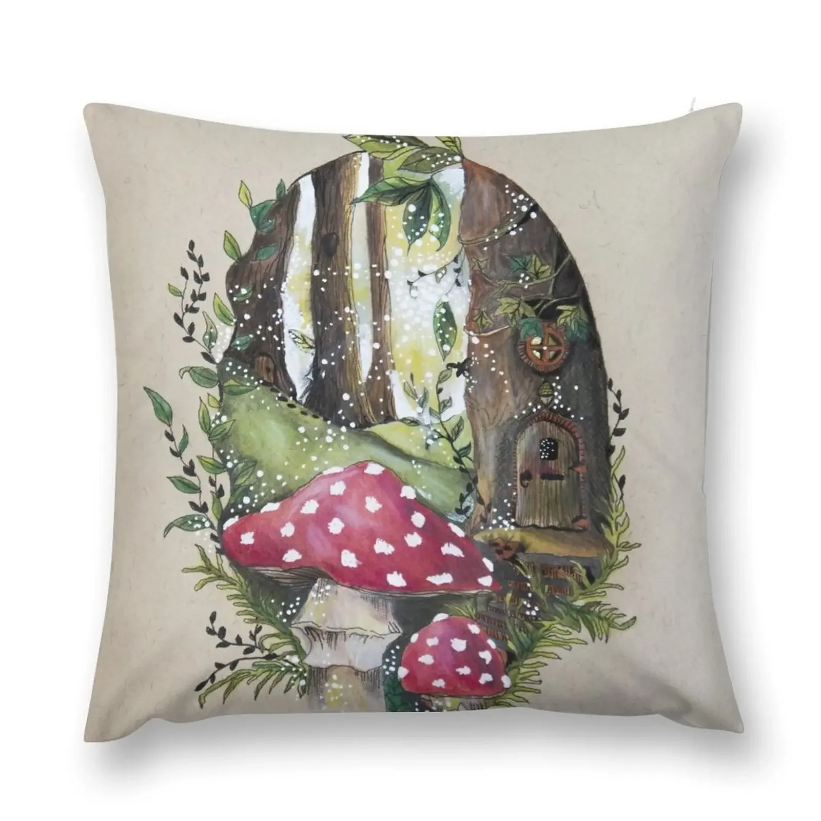 The Magical Faery Forest Throw Pillow Christmas Covers For Cushions home decor items Covers For Sofas pillow