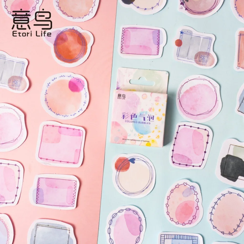 Vibrant Bubble Pattern Sticker Pack 46 Pieces Self‑stick Labels For Scrapbook Album Package Sealing Craft Giajar Sticker Store
