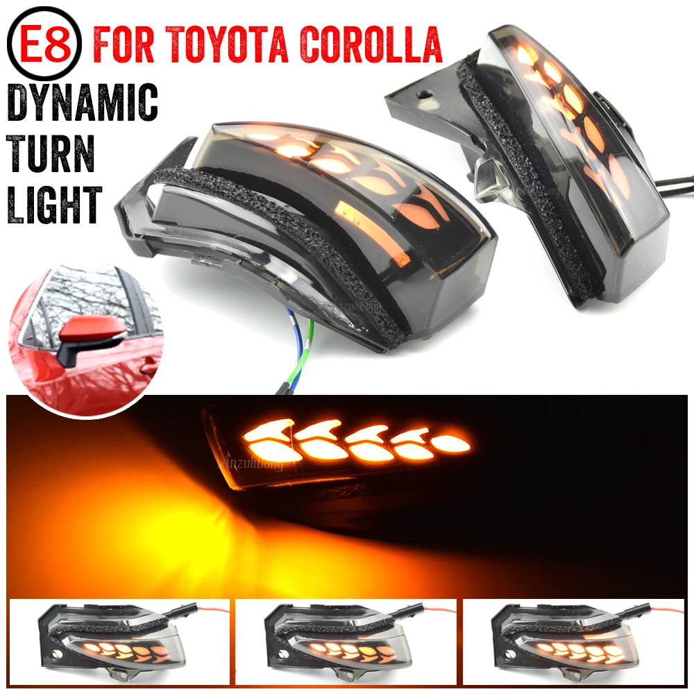 Dynamic Steering Signal Led Rear View Mirror Indicating Flash For Toyota Corolla Sport E210 Sienta XP170 Yaris XP210 2019 2021