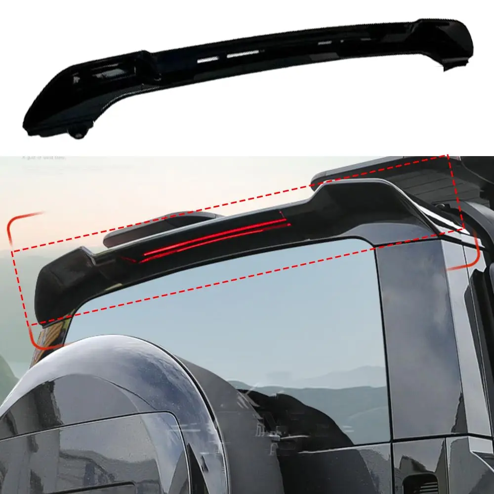 Replaced Rear Tail Spoiler Wing Trunk Lip Fits for Land Rover Defender 90 110 130 L851 L663 2020-2024 Bolt On ABS Plasti