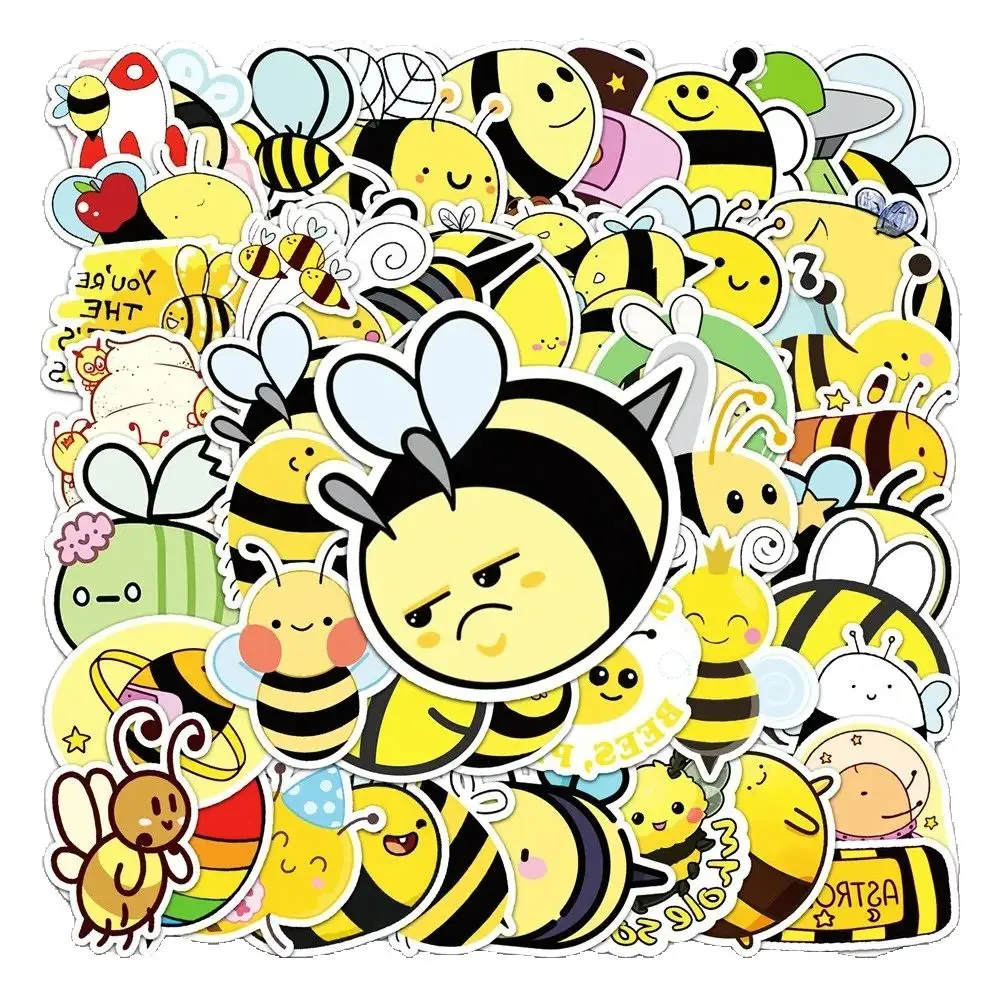 50PCS Animation Animal Bee Doodle Cartoon Sticker Mobile Phone DIY Cute Sticker