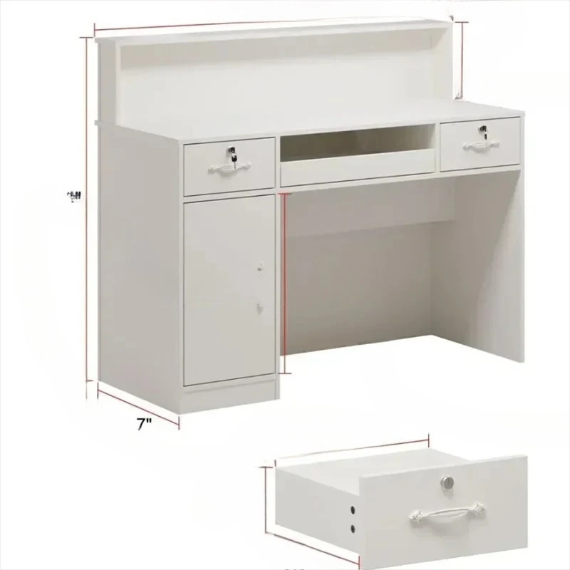 

Luxury Receiption Desk Checkout Counter For Supermarket Table Reception Front Bank Furniture Bureau Meuble Store Showcase Home