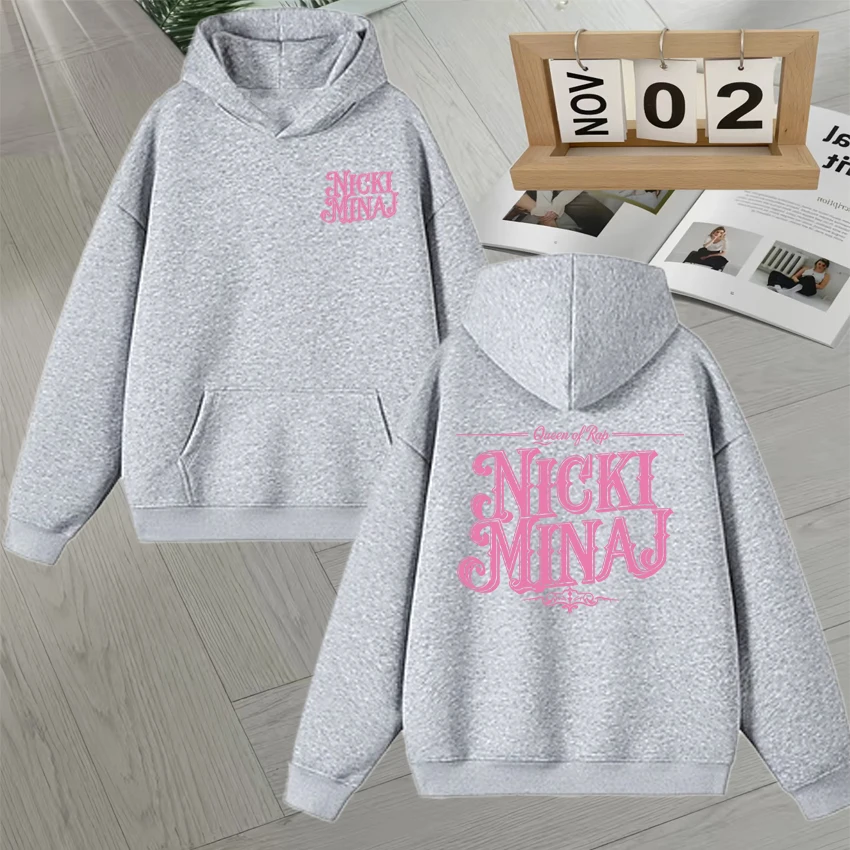 Fashion Nicki Minaj Graphic Double Sided Print Hoodie Long sleeve Men Women Long sleeve Fleece Unisex Autumn Winter Sweatshirts view 6