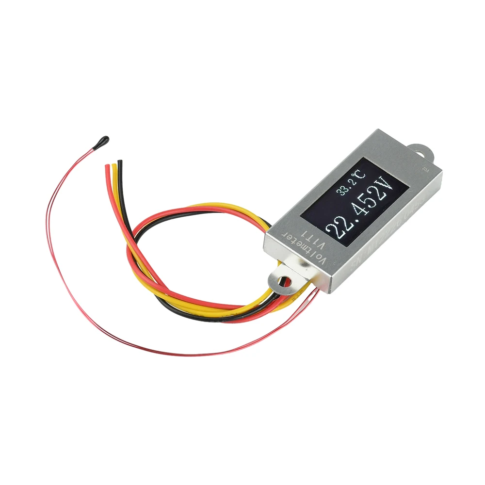 Mini-Digital-Voltmeter 0,77-Zoll-OLED 128x64 DC 0-30V Spannungs- und Temperaturmonitor 12-Bit-ADC Hochpräziser Spannungstester – Detail 17