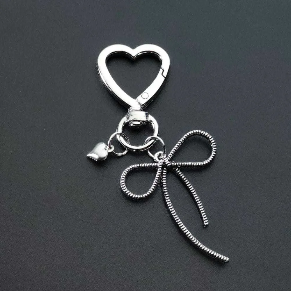 Stainless Steel Metal Net Pocket Lipstick Bag Keychain Interchangeable Charm Bag Accessories Lip Balm Keychain Y2K Silver Color