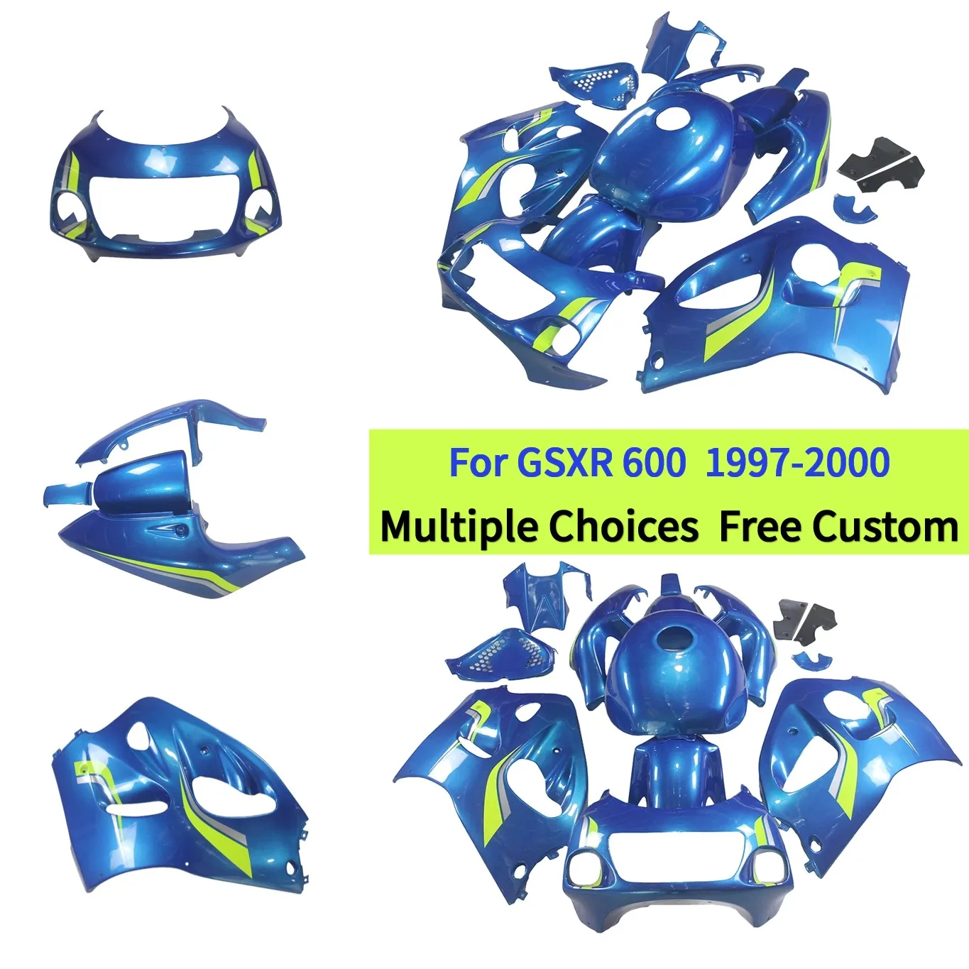 Kit de carenados de motocicleta moldeados por inyección para Suzuki 1997 1998 1999 2000 GSXR600 SRAD GSXR 600 GSXR 750 piezas de carenado de carreras