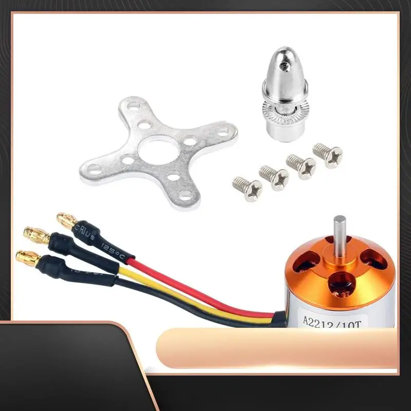 

4Pcs 2212 1400KV Brushless Outrunner Motor Parts With Mount 10T For RC Aircraft/Kkmulticopter 4/6 Axle Quadcopter UFO
