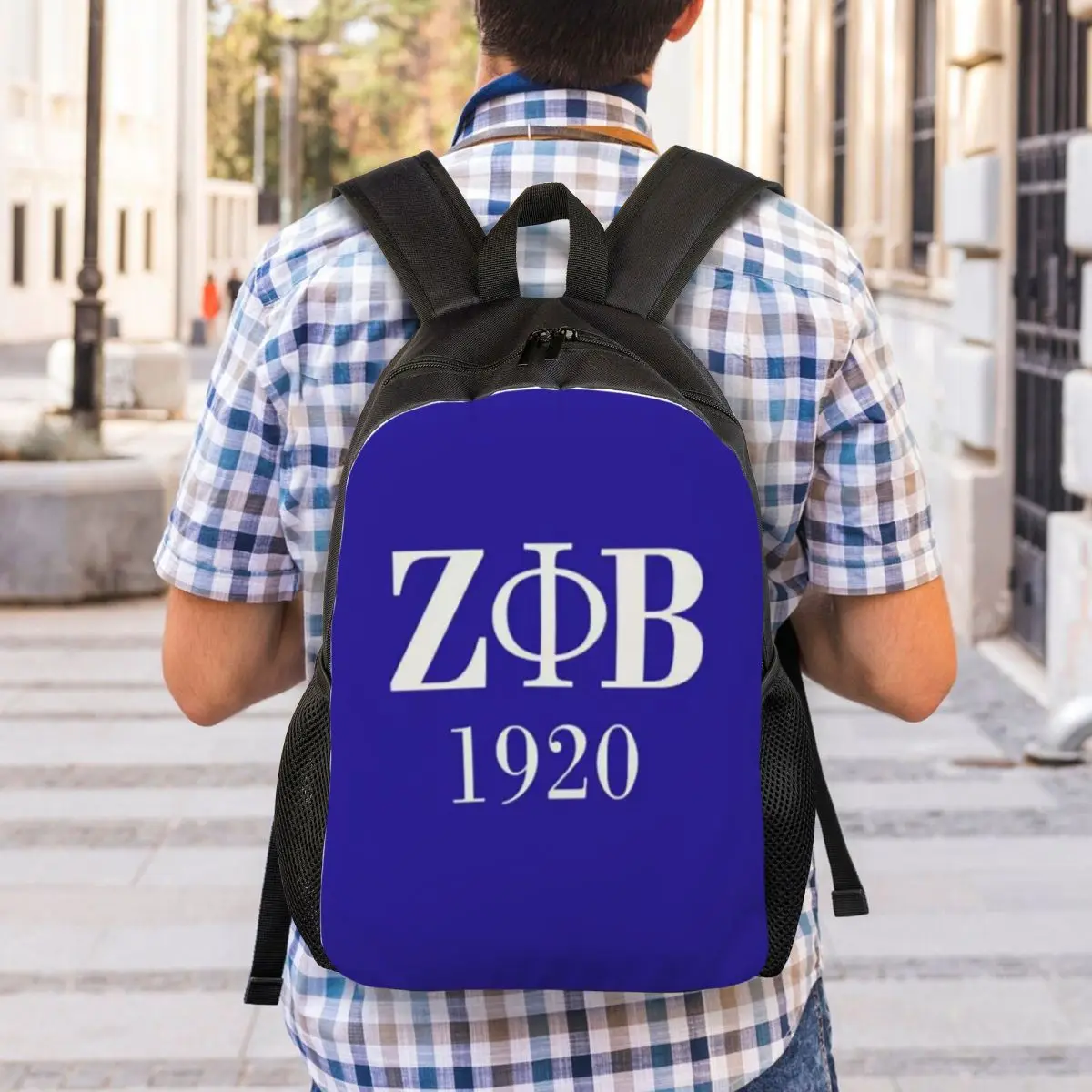 Zeta Phi Beta Sorority Logo Greek Letter 1920 Backpack Student Boys Girls BookBag School Bag Laptop Shoulder Bags