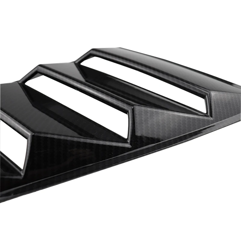 Carbon Fiber 1/4 Rear Side Vent Quarter Window Louver Shutter Cover Trim Parts For 2016-2022 Chevy Camaro