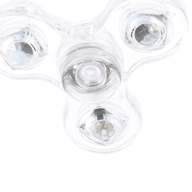 Transparent Luminous LED Light Fidget Spinner Hand Top Spinners Glow In Dark Light EDC Figet Spiner Finger Stress Relief Toys