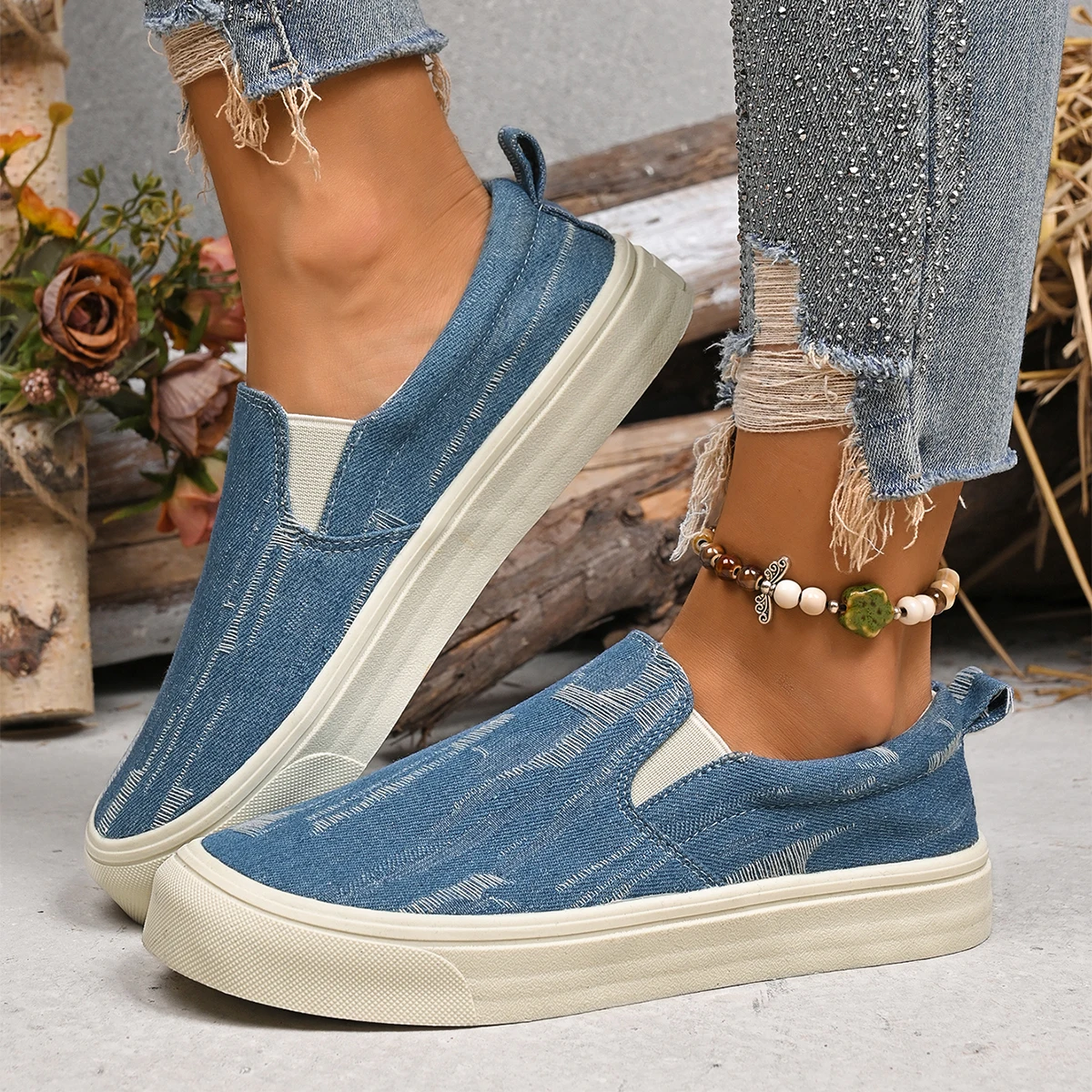 

Женские лоферы на платформе, весенние кроссовки для отдыха, новая обувь для ленивых, легкая женская обувь с круглым носком на толстой подошве, размер 36-43