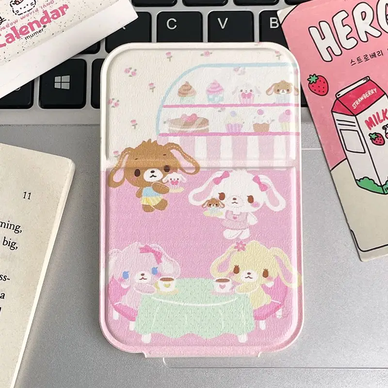 Sugarbunnies Kawaii Bunny Field Cartoon Portable Mirror Makeup Mirror Anime Merchandise Folding Mirror Birthday Gift for Friend