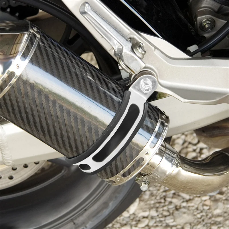 Motorcycle Exhaust Muffler Clamp Exhaust Pip Supporting Bracket Fixed Ring Hanger Band Fixture 60/88mm Support Bracket image 6
