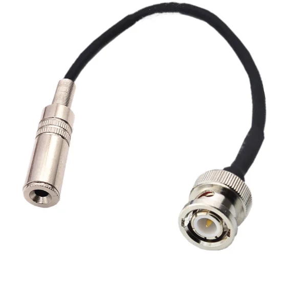 

RG174 cable 3.5mm female to BNC male connector VCR output audio cable