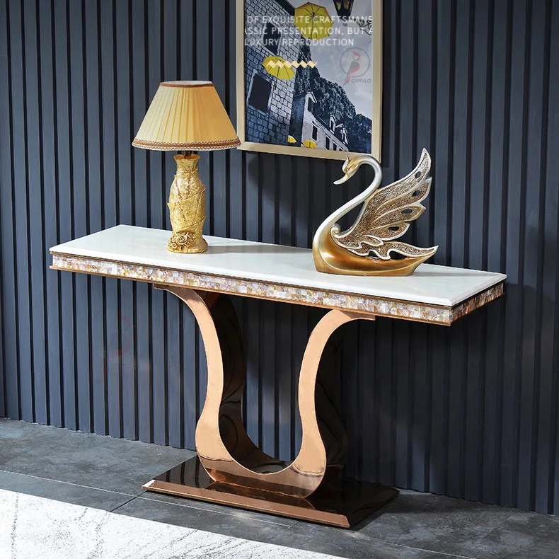 yjq entrance table against the wall light luxury modern simple entrance cabinet corridor aisle feng shui end view table