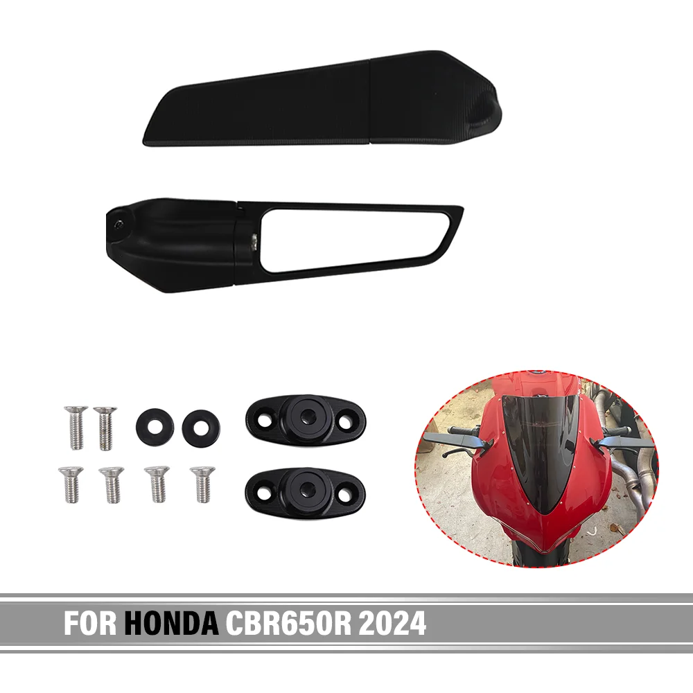 

For Honda CBR650R CBR 650 R 2024 Motorcycle Side Mirrors Wind Wing Mirror Modified Wind Wing Adjustable Rotating Rearview Mirror