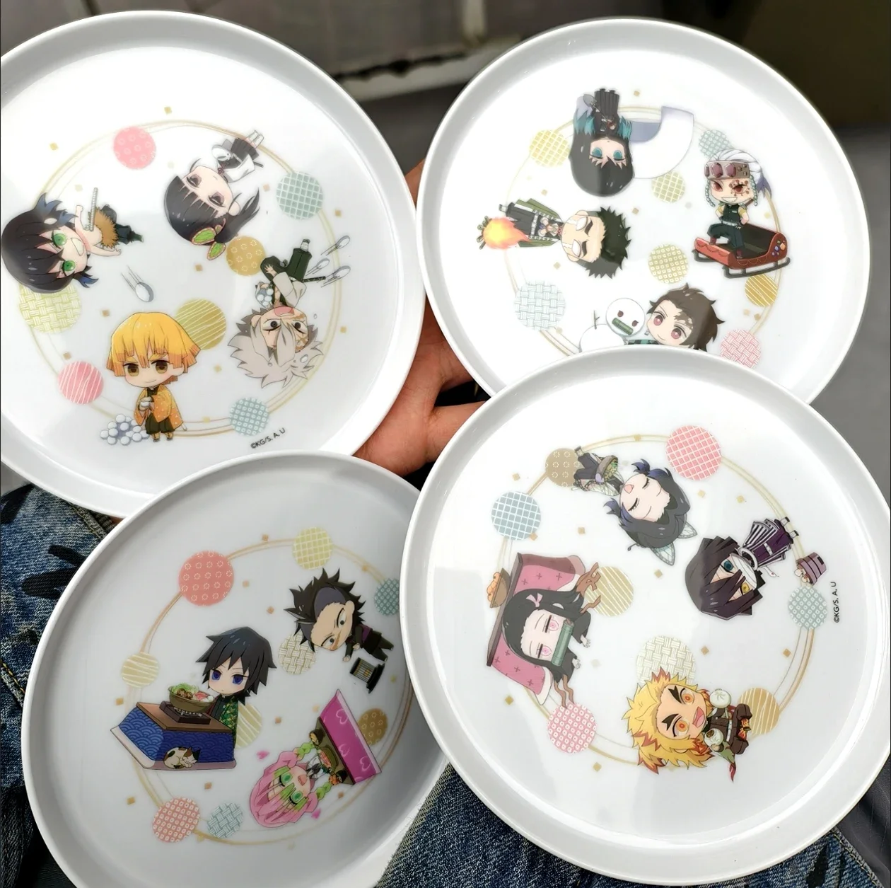 Model Kitchen Set Pvc - Prato Redondo de Resina Demon Slayer