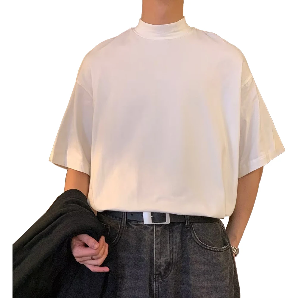 

Casual Outdoor Activities 2XL Mens Elasticity Tops Casual Men Clothing Brand New Comfortable Fit Elastic Neckline