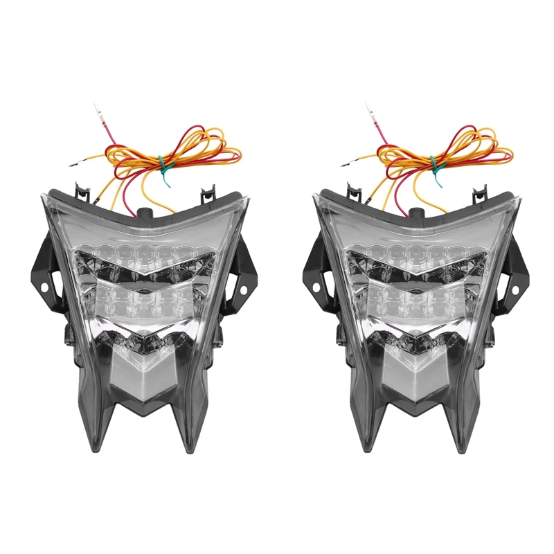 2X สัญญาณไฟเลี้ยวรถจักรยานยนต์ไฟกระพริบด้านหลังแสงไฟเบรคสำหรับ Bmw S1000R Hp4 S1000rr 2010-2016สีดำ