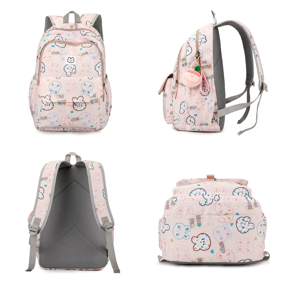 Women Backpack Nylon Ladies School Backpack for Teenager Girls Casual Travel Bag Sac Cute Cartoon Shoulder Backpack