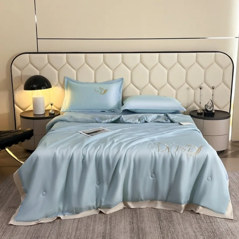 

2025 new ice silk Xia Liang quilt washed silk summer quilt single double summer solid color thin quilt