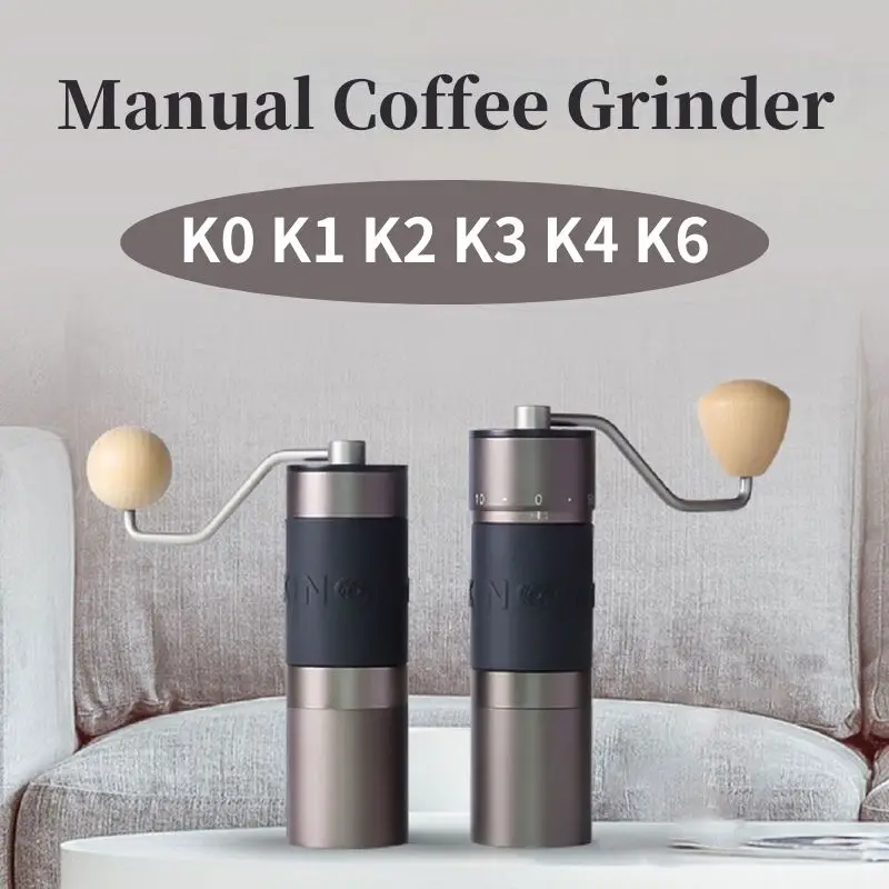 Manual Coffee Grinder Adjustable Grind setting Kingrinder K0-K6 Stainless Steel Aluminum Coffee Bean Grinder Conical Burr Mill