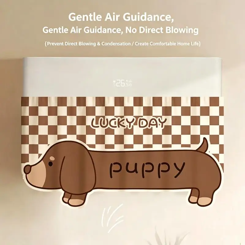 1Pc Animal Cartoon Self-Adhesive Door Curtain Privacy Partition For Bedrooms Living Rooms Bathrooms - No Perforations Needed
