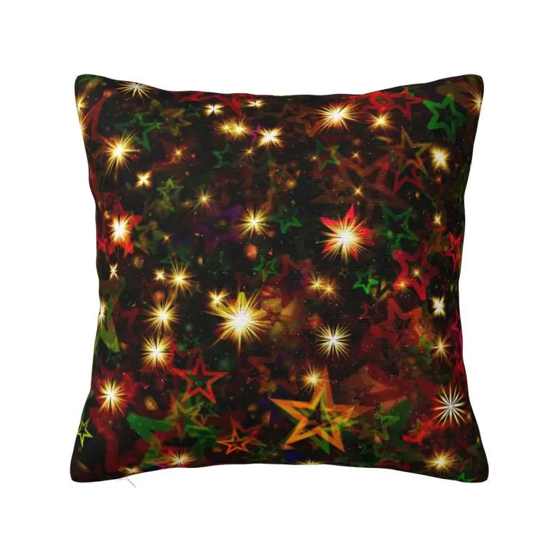 

Custom Nordic Style Christmas Stars That Glitter And Glow Cushion Cover 40x40cm Soft Pillow for Sofa Square Pillowcase