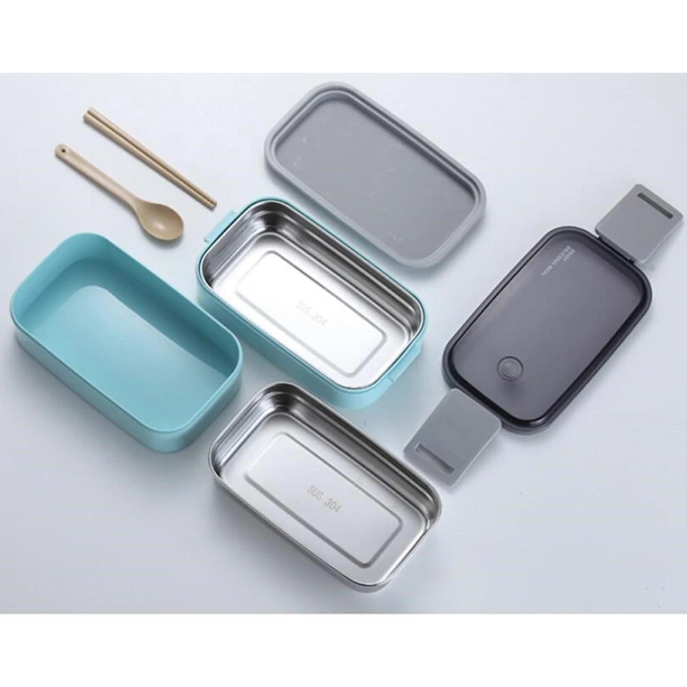 

1pc Portable Meal Box Eco-Friendly Food Container Stainless Steel Lunch Box For Office Travel Outdoor Packed