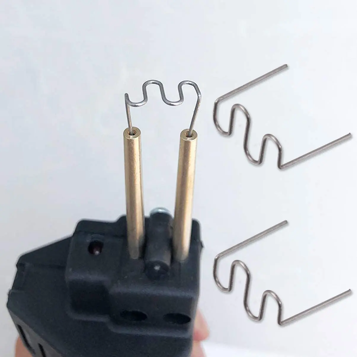 ABAZJ Bacchette per saldatura Macchina per riparazione punti metallici a caldo Saldatura di plastica Cucitrice a caldo Riparazione paraurti auto Graffette ondulate precorte 0,8 mm