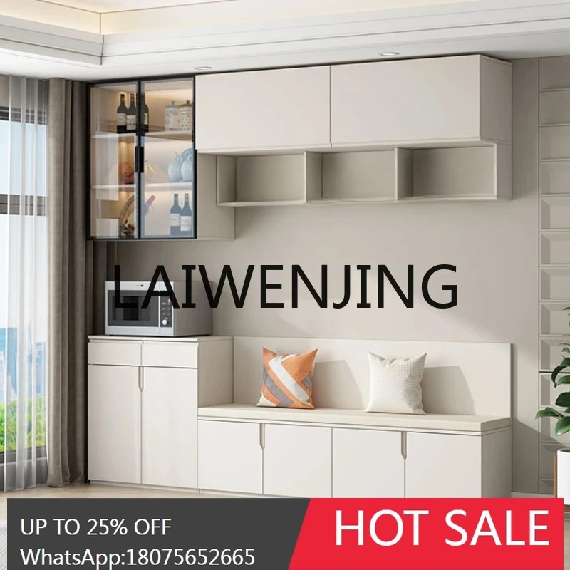 RWJ Side Cabinet Wall-Mounted Integrated Storage Cabinet Wine Cabinet Bar Counter