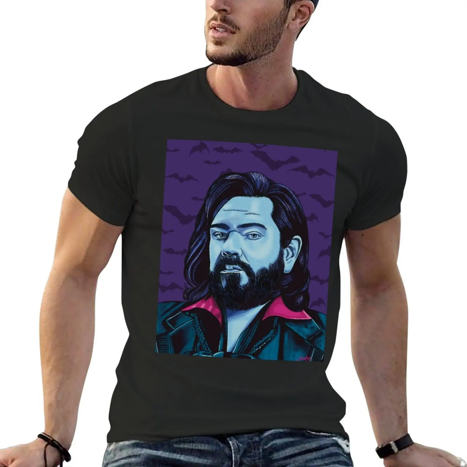 Lazlo, What We Do In The Shadows. T-shirt customizeds Short sleeve tee graphics blanks fitted t shirts for men