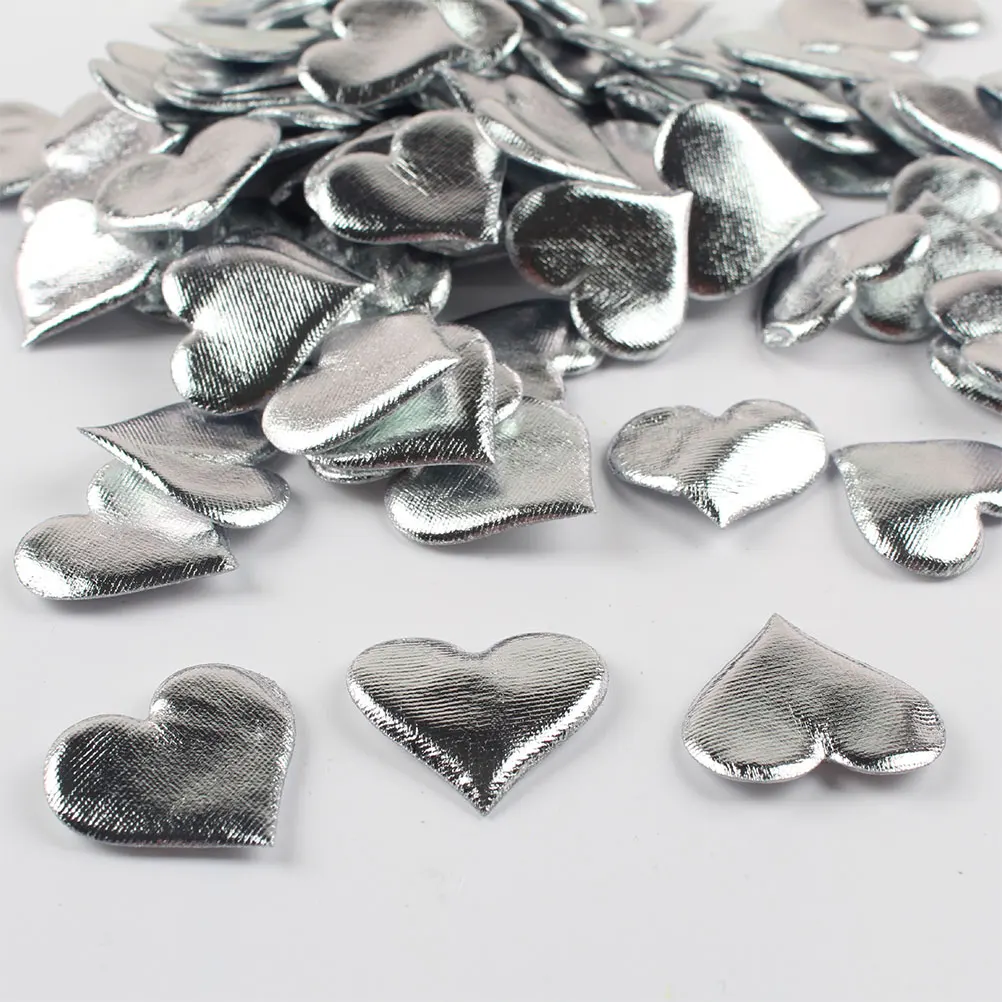 

200pcs 35Mm Love Heart Decor Sponge Heart Confetti For Wedding Party Engagement Valentine Table Bed Decoration Golden