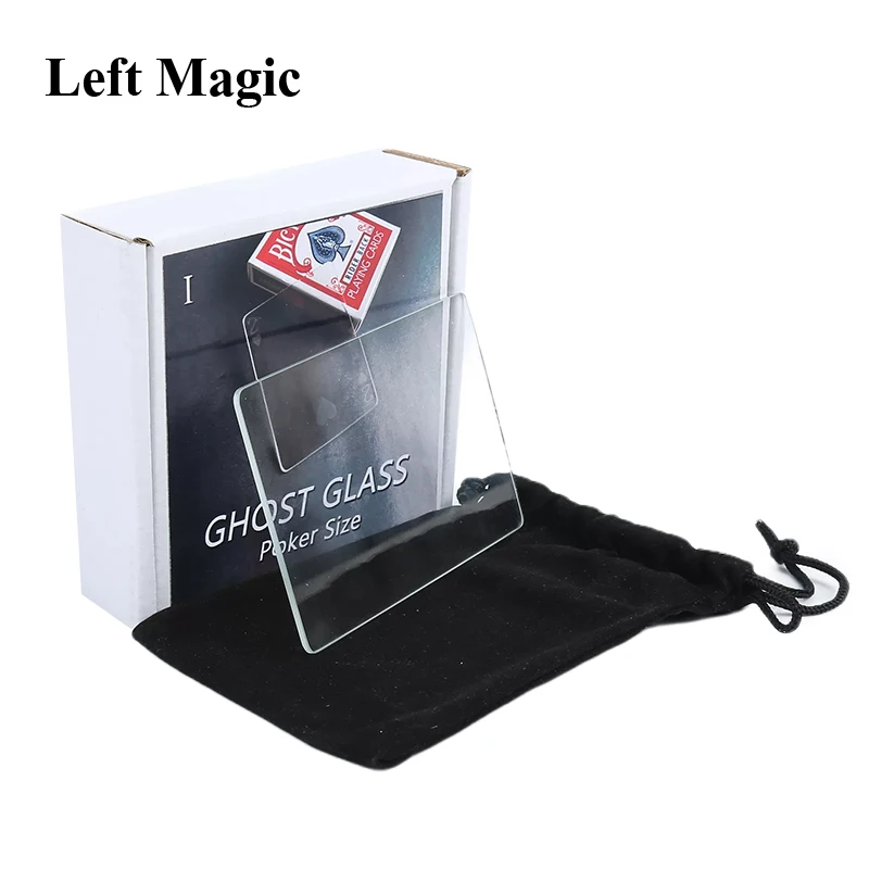 Ghost Glass -Poker Size Magic Tricks Selected Card Appear On The Glass Magia Close Up Street Illusions Gimmicks Mentalism Props