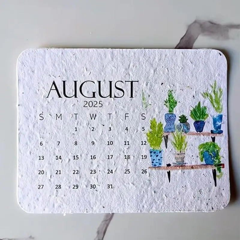 2025 تقويم قابل للطي لمدة 12 شهرًا، تقويم منزلي، تقويم يومي، تقويم إبداعي جمالي للمدرسة المنزلية