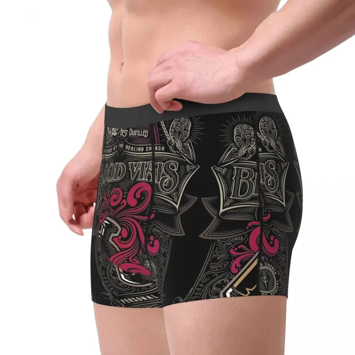 Yharnam's Blood Vials Men Underwear Bloodborne Dark Souls Boxer Briefs Shorts Panties Novelty Breathable Underpants for Homme