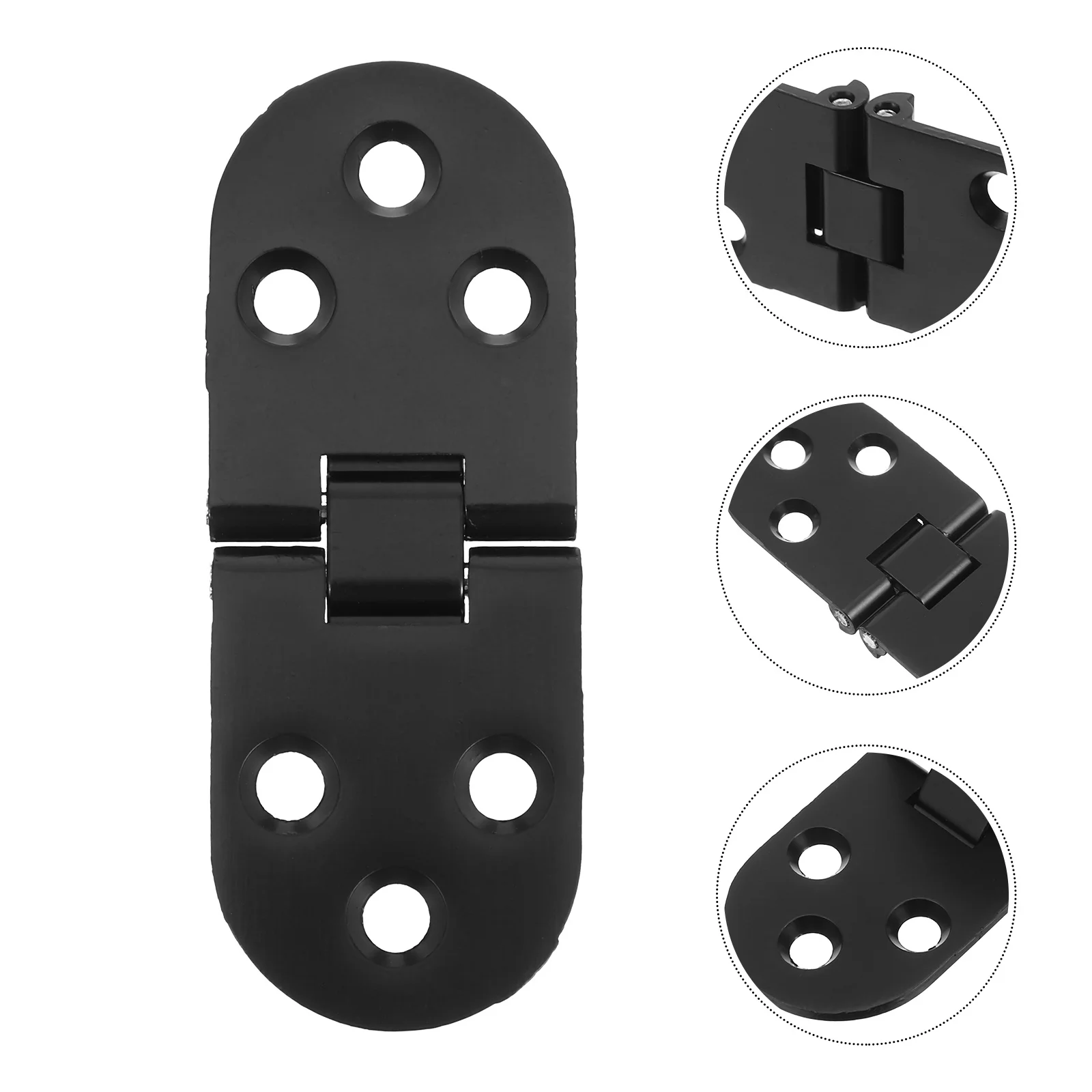 

6pcs Round Edge Aluminum Alloy Foldable Table Cabinet Door Heavy Duty Small Replaceable Hinges For Furniture Cupboard Drawer