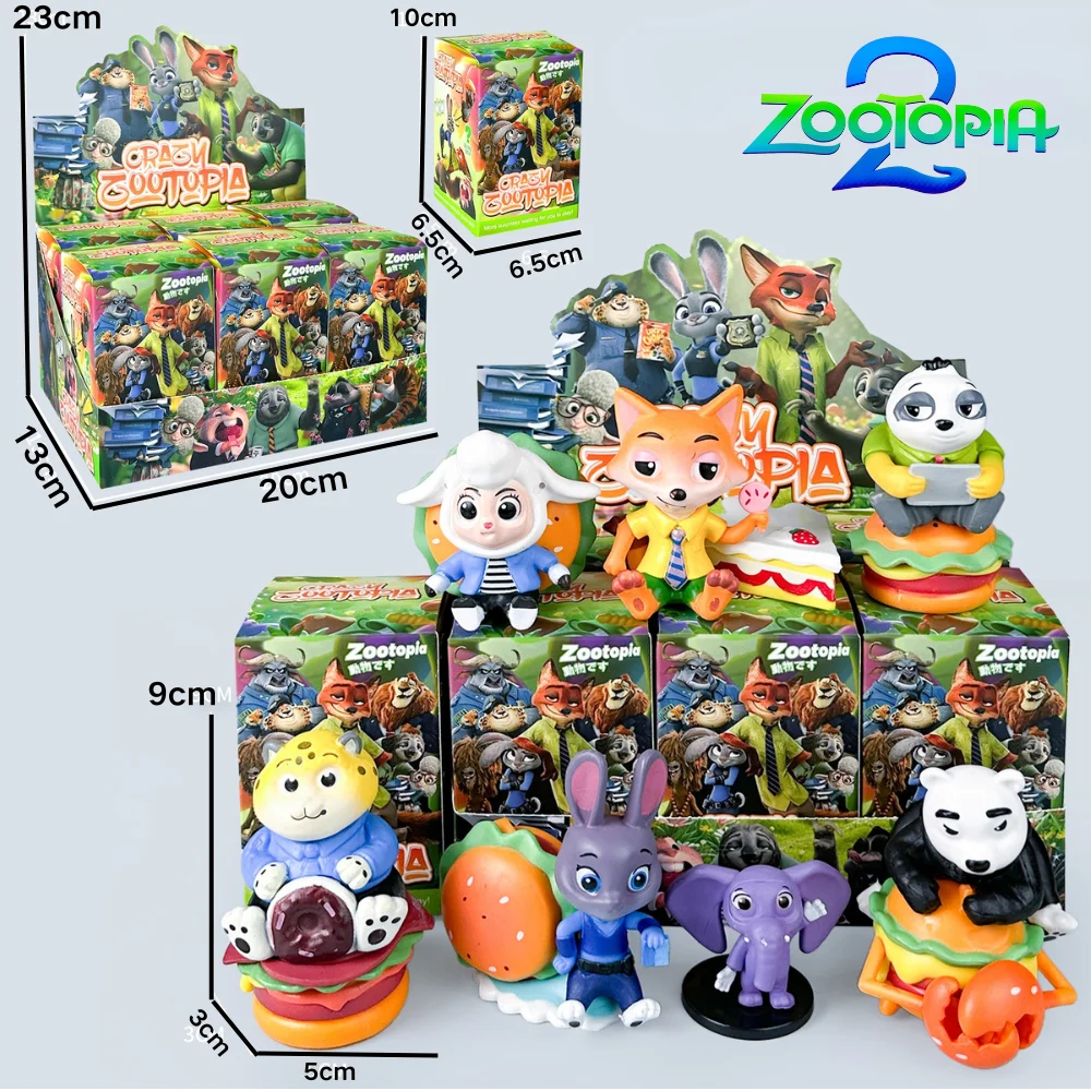 

Zootopia Nick & Judy 2025, серия вкусных продуктов питания, модные фигурки, коллекционные модели, украшения, слепая коробка, игрушки, подарок на Рождество и Новый год