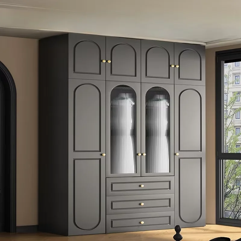 Interior Transparent Tall Closet Glass Hanger Nordic Teen Open Bedroom Wardrobe Organizer Storage Rack Guarda Roupas Furniture
