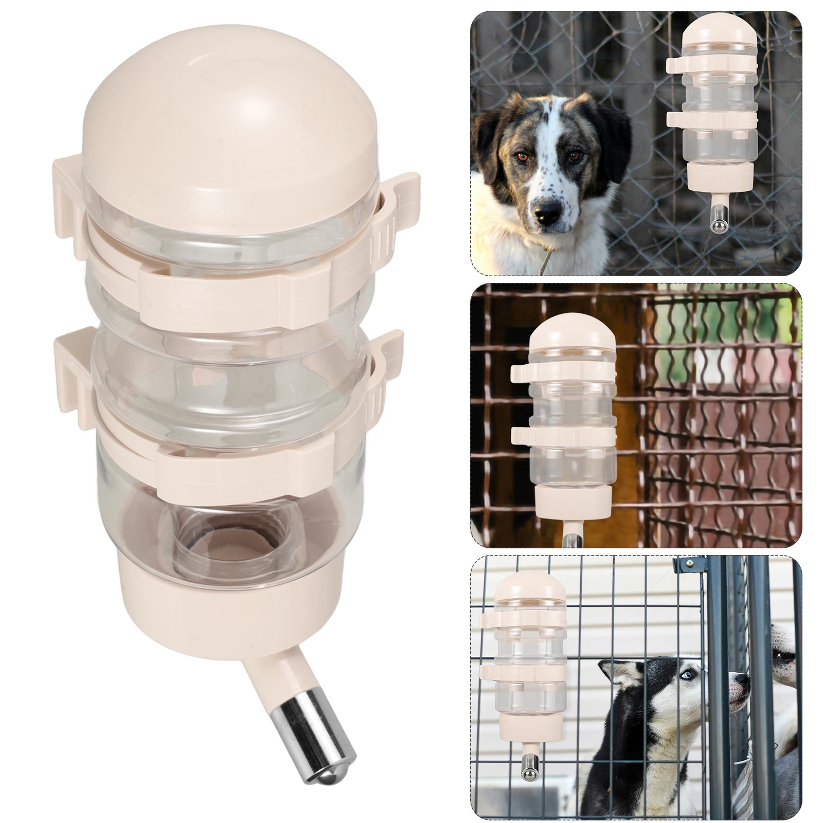 

Dog Automatic Water Dispenser 400ml White Pet Fountain Bowl Hanging Gravity Water Bottle Puppy Feeder Cat Waterer Pet