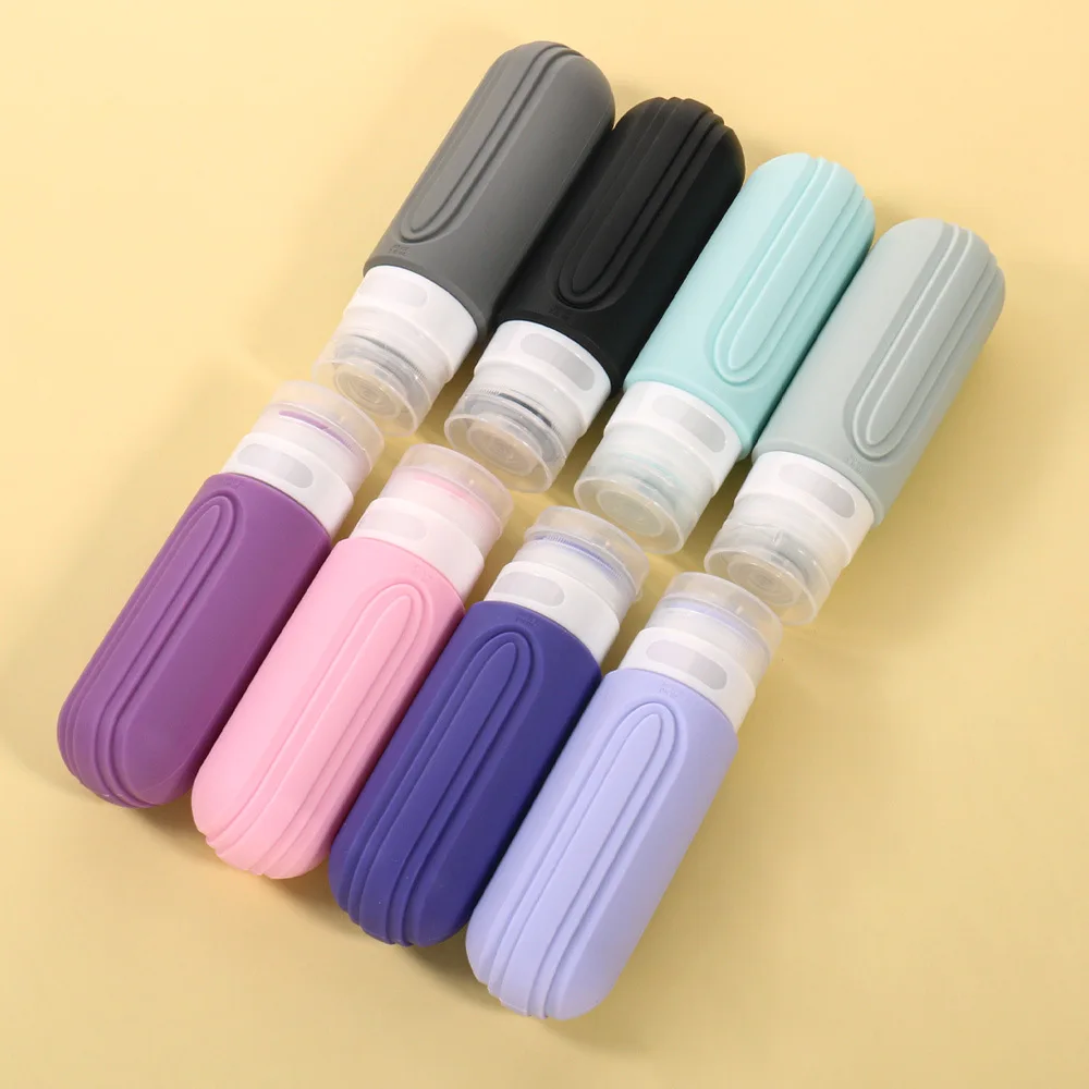 

1/4 шт. герметичные силиконовые контейнеры для путешествий — портативные бутылки для шампуня/кондиционера/лосьона и туалетных принадлежностей