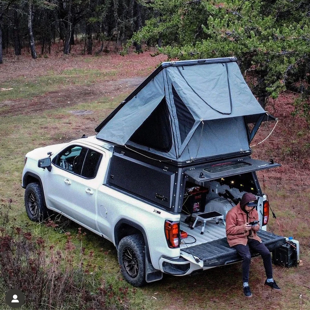 Easy Install Back Door Camper Tents Slide-In Campers Truck Bed Canopy 5 Person Outdoor for Camping Hiking Roof Tent for Cars