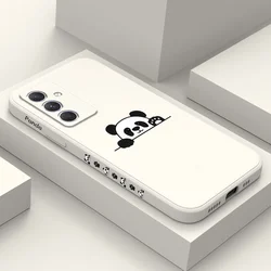 Panda Cute Label Case For Samsung A17 A56 A16 A06 A54 A34 A24 A14 A15 A25 A35 A55 A04E A73 A53 A33 A23 A13 A72 A32 A22 A12 4G5G