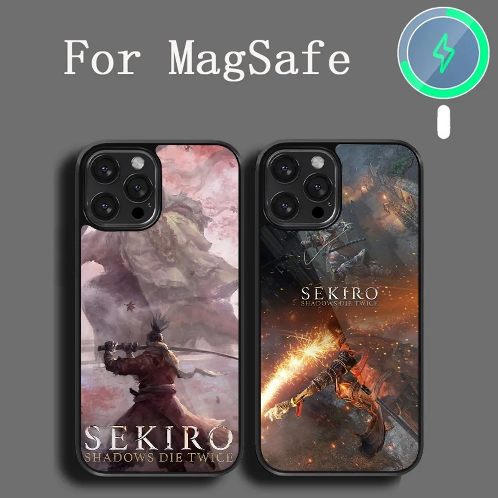 Game Sekiro Shadows Die Twice Phone Case For iPhone 14 13 12 11 15 Pro Max Plus Magsafe Magnetic Cover