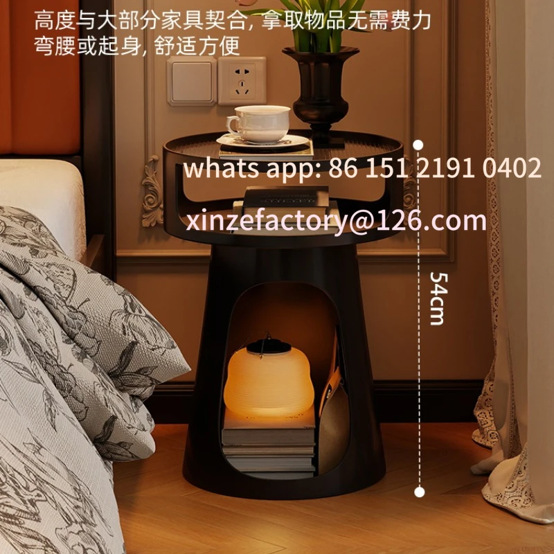 

Customizable stolik nocny w stylu retro, sypialnia z kutego żelaza, prosty stolik nocny, mała sofa, stolik boczny, kre