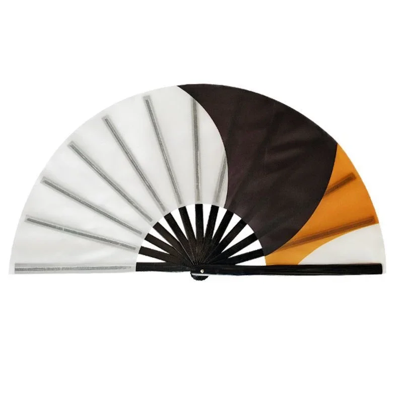 

New Three Color Tai Chi Fan Bamboo Bone Adult Chinese Kung Fu Fitness Fans National Style Square Dance Performance Catwalk Fan