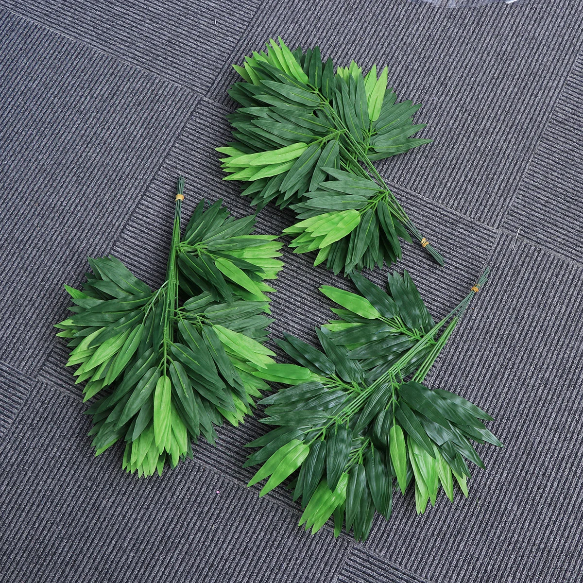 12 Pcs Artificial Plant Decorate Fake Bamboo Leaves Decorative for Crafts Artifical