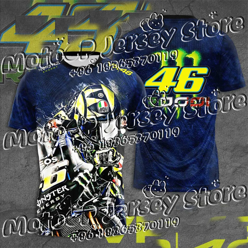 

Valentino Rossi #VR46 Racing Team T Shirt Summer Short Sleeve Casual Men Oversized T-shirts Sport Streetwear Women Clothing Tops
