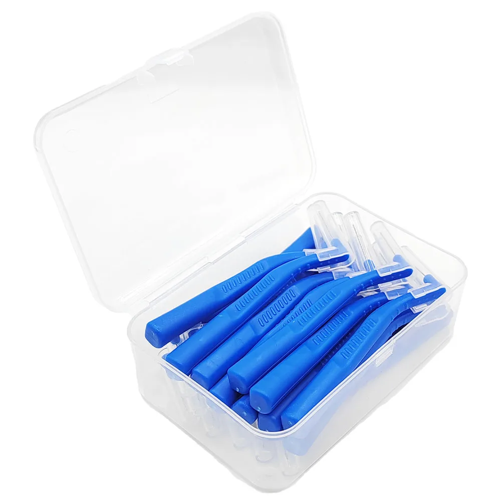 AG 20pcs/Box  Interdental Brush For Dental Orthodontics Clean Between Teeth Cleaning Tools Soft Mini Brush With Dust Cover